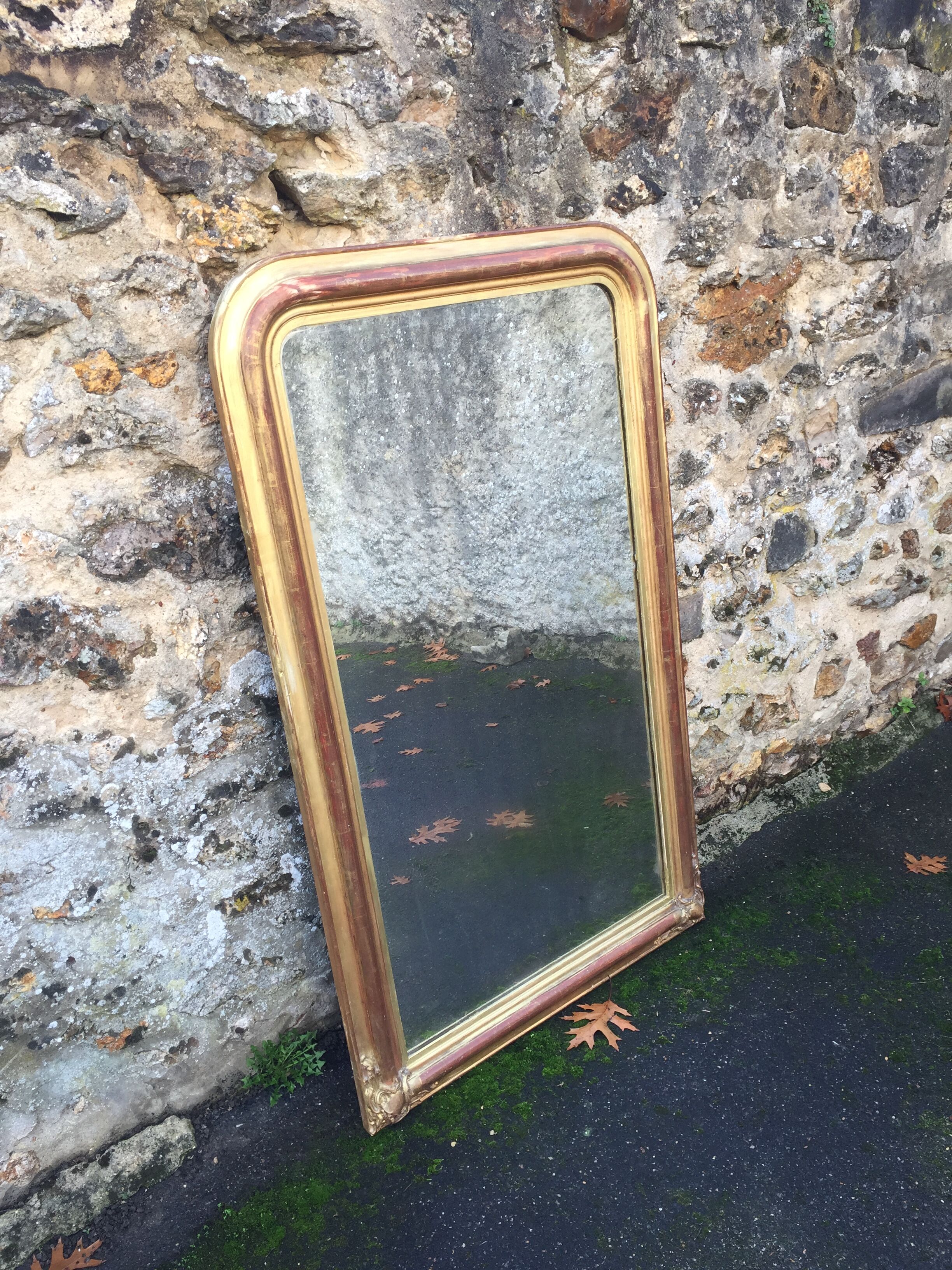 Louis Philippe period gilded wooden mirror