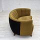1960s, Danish 2-seater "Banan" sofa, green furniture wool, ash wood.