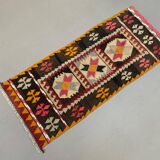 Ancien chemin de kilim étroit turc 122x51 cm shabby chic, kelim vintage