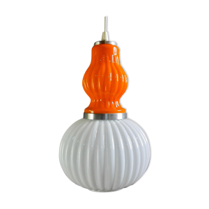 Suspension en verre bicolore