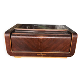 Orion turntable from the 1950s, brown wood and plastic, AL 101 Budapest platter.