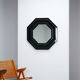 Jean-Claude Mahey lacquer and brass mirror, circa 1970