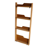 Vintage light wood wall bookcase