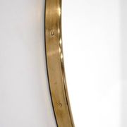Miroir vintage en laiton, Italie, années 1960s.
