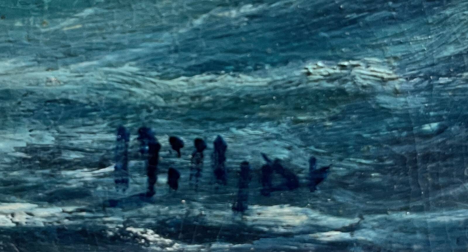 Tableau HSP "Effet de vague" Leo VILHAR (1889-1971)