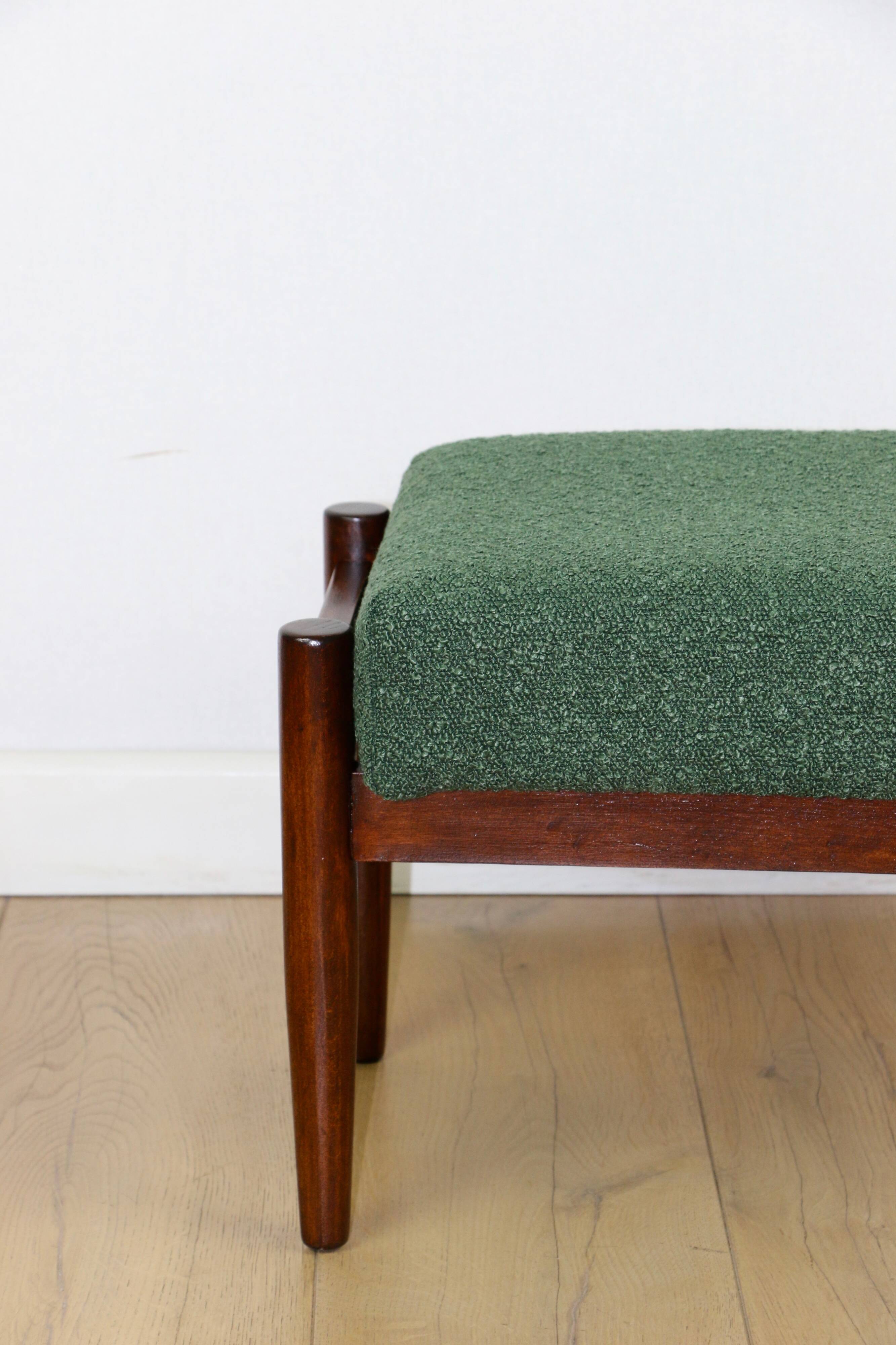 Tabouret Edmund Homa siège vert - bouclé