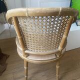 Fauteuil bois et cannage