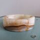 Round alabaster ashtray