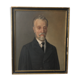 Portrait signed oil , date 19th ieme