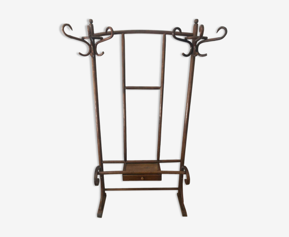 Double porte manteau en bois courbé