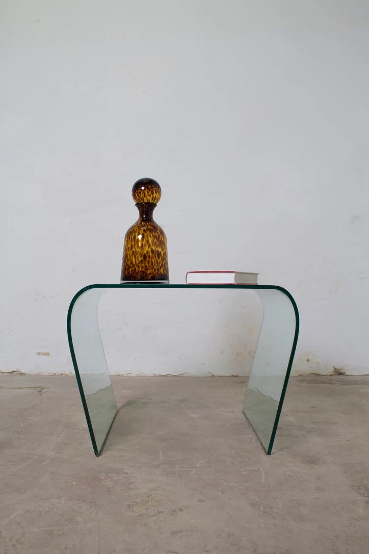 Vintage glass coffee table / side table