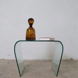 Vintage glass coffee table / side table