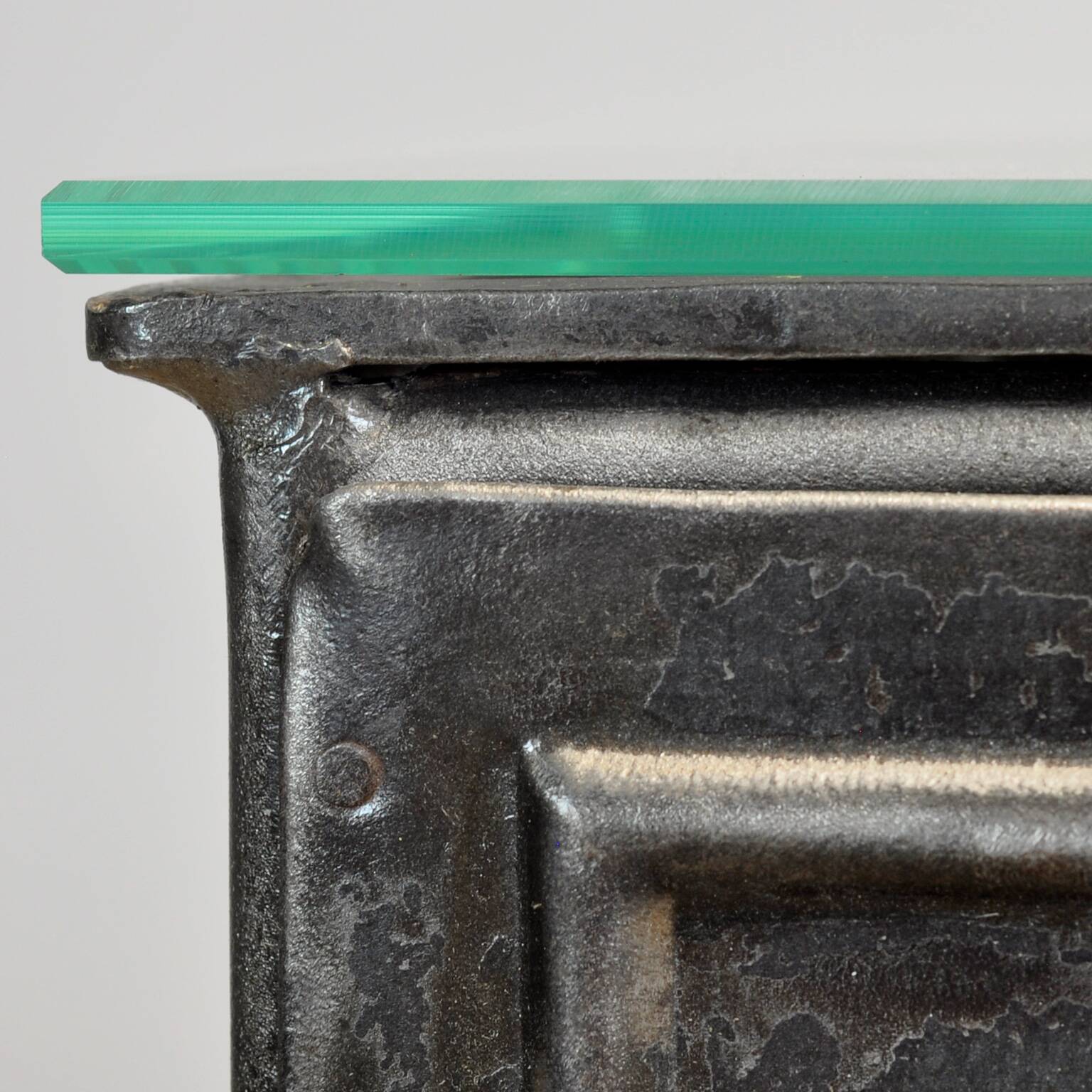 Set Iron And Glass Nightstands, 1900’s