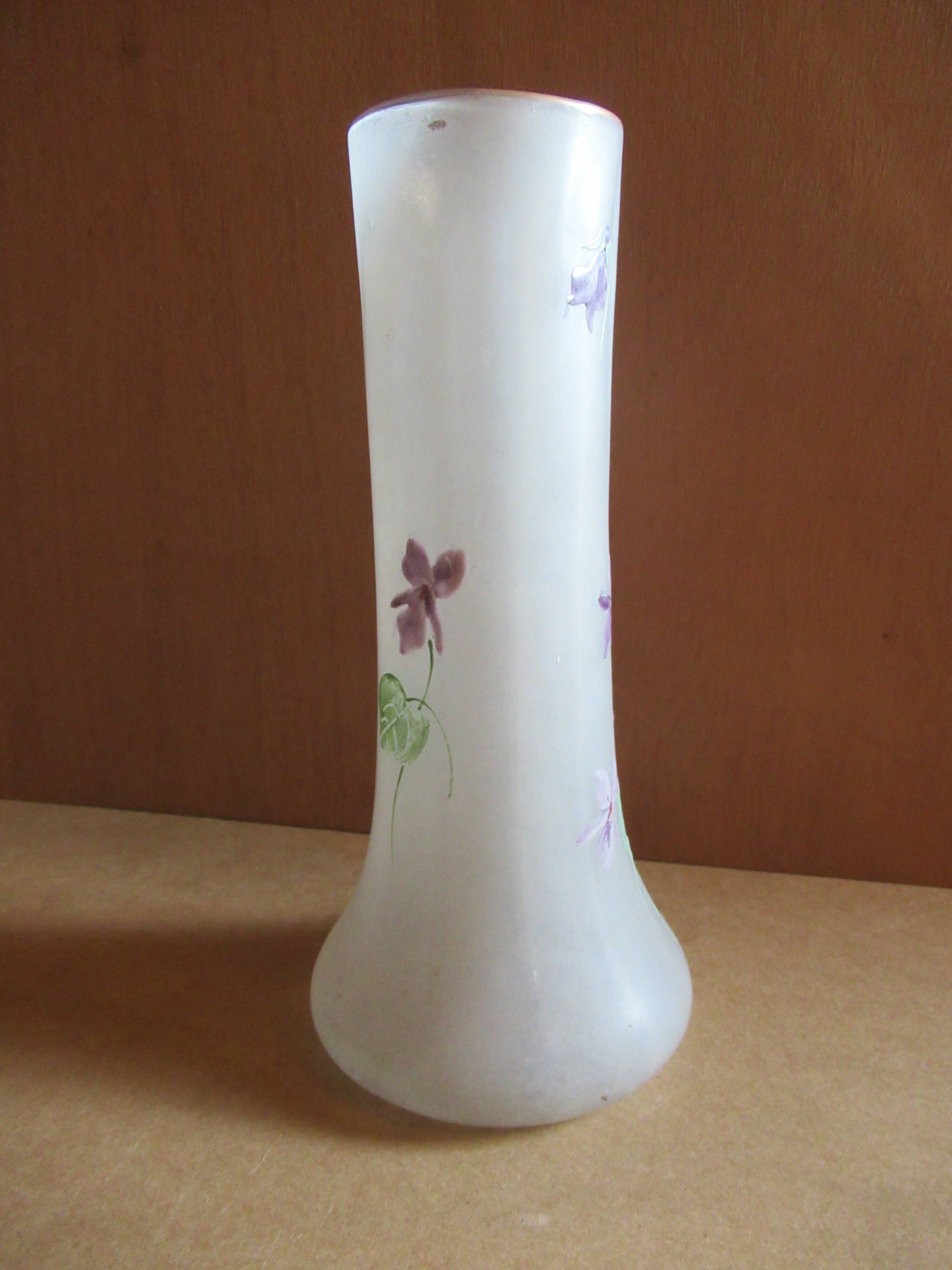 Vase françois théodore legras model lamartine art nouveau glass 25cm