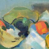 Gösta Liljedahl (1908-1993), Modern Still Life, 1960s, Oil Collage on Panel, Framed