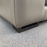 Roche Bobois 3-seater sofa in beige leather