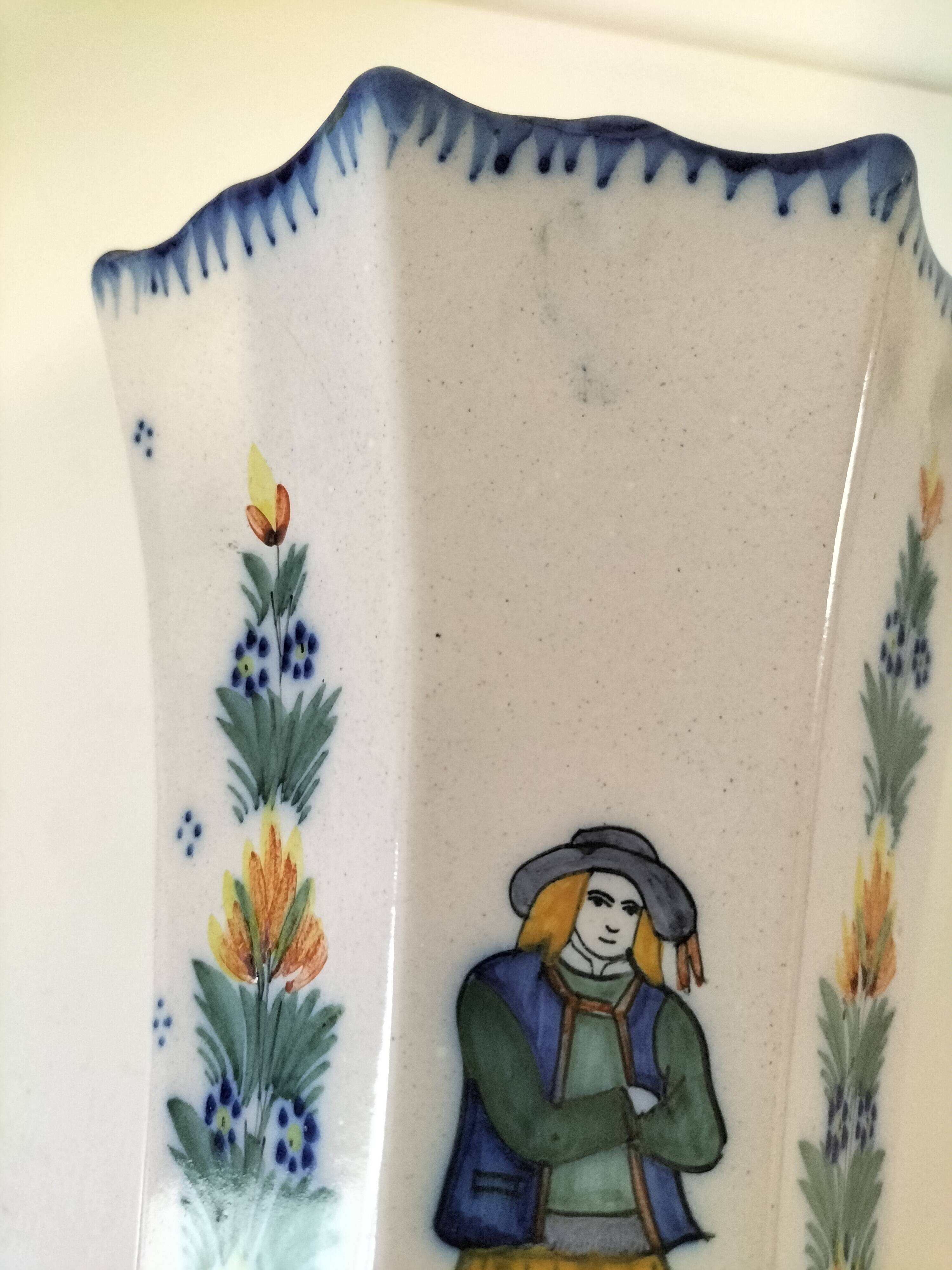 Vase Henriot Quimper ancien — début 20ème siècle
