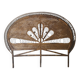 Large rattan peacock headboard "Emmanuelle" Vintage