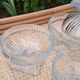 Set of 6 glass ice cream bowls or similar in Art Deco style in very good condition.