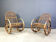 Vintage bamboo rocking chairs, 1960s - set of 2