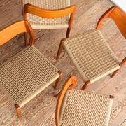 Set of 4 chairs 71 in teak by Niels O. Møller, JL Moller, Mid Century
