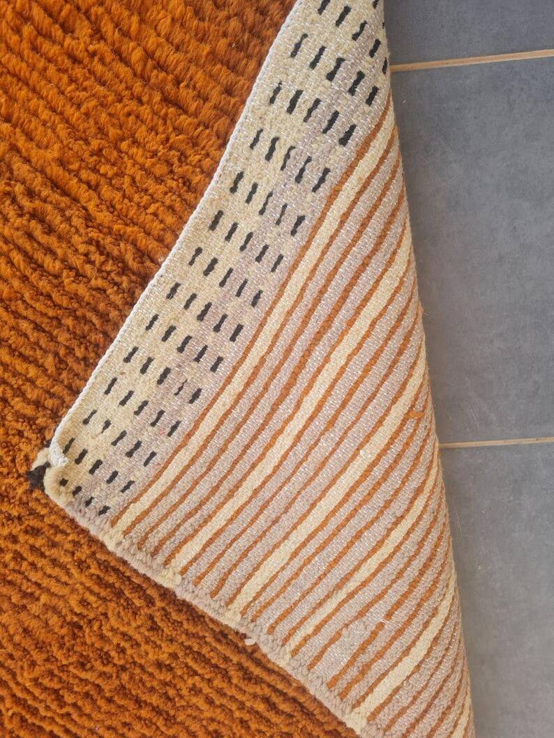 Moroccan wool rug - Terracotta rug