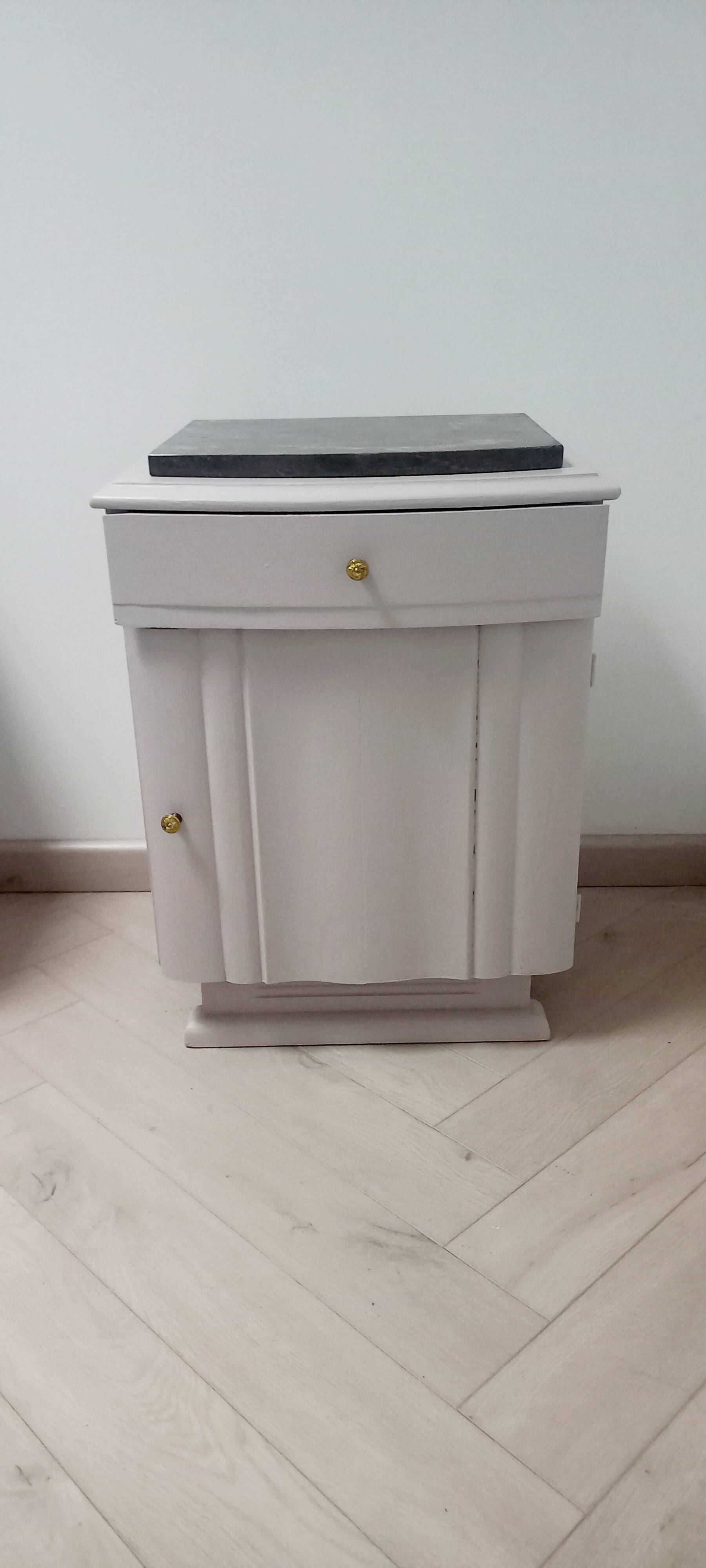 Art Deco bedside table with marble