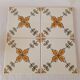 Set of 4 Vintage Portuguese Tiles 15x15 cm  Authentic Hand-Painted Majolica