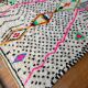 White azilal berber carpet with new neon colored patterns 300 X 200 cm