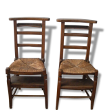Paire de chaises en bois