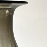 large smoked glass vase from the 1970s