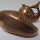 Two vintage brass fish ashtrays