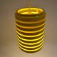 Pop Art Yellow Louvered Cylinder Pendant Lamp, Scandinavia, circa 1970