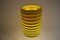 Pop Art Yellow Louvered Cylinder Pendant Lamp, Scandinavia, circa 1970