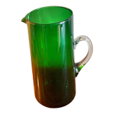 Green glass pitcher