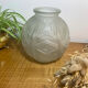 Art Deco ball vase 1930 in molded and pressed frosted glass