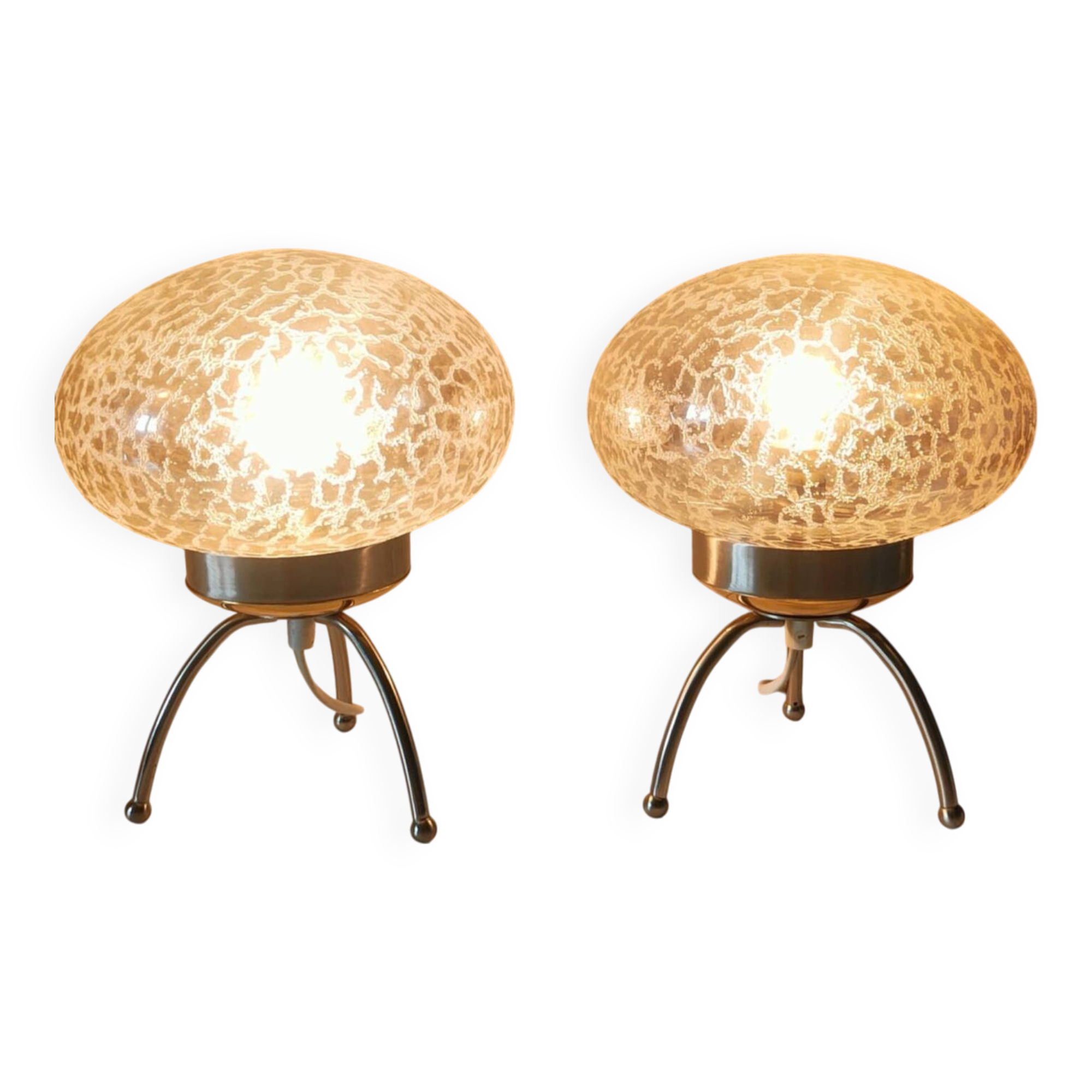 Pair of vintage 1980s Medusa lamps