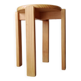 Tabouret vintage en pin massif style chalet/scandinave