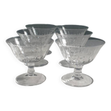 6 coupes à Champagne en cristal