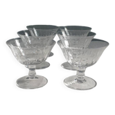 6 coupes à Champagne en cristal