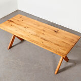 Pine dining table 1970s