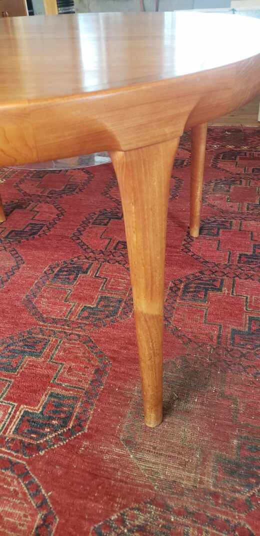 Teak table in Scandinavian style