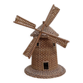 Rattan windmill lamp