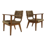 Pair of bridge armchairs Vibo, 1950s France