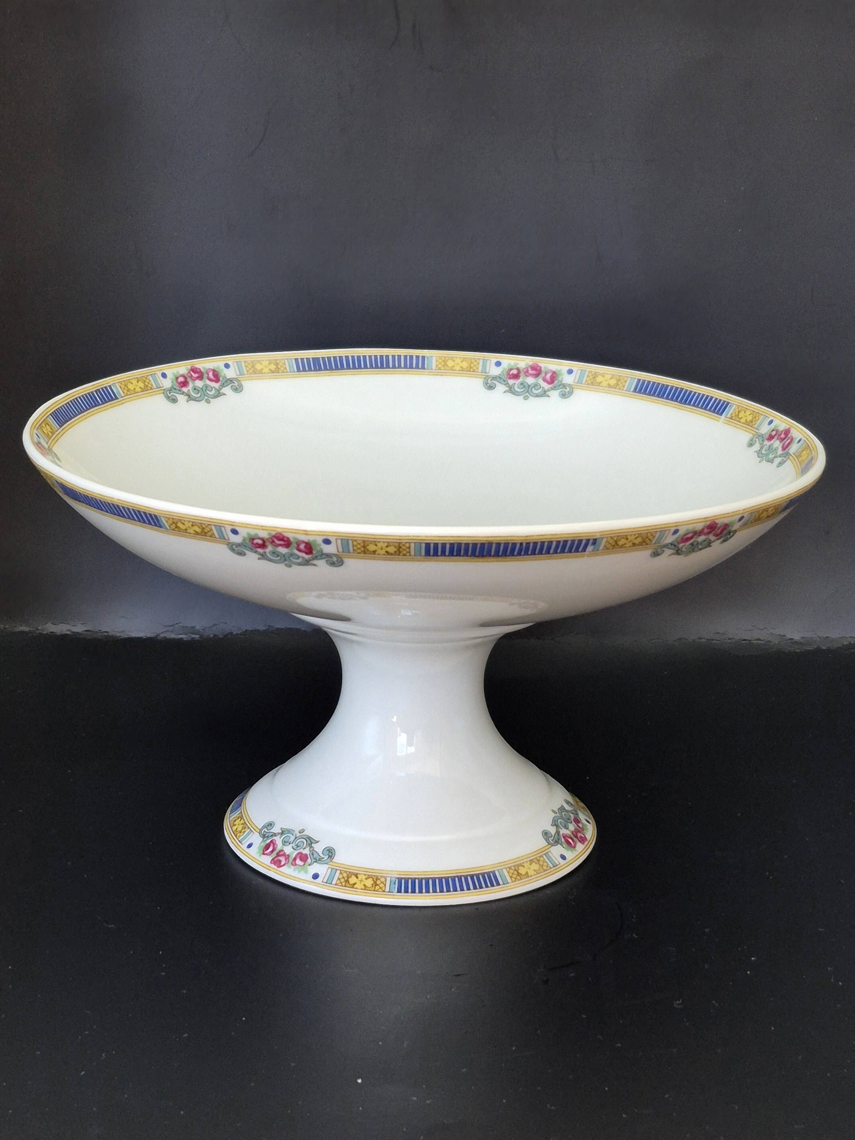 Compotier en porcelaine fine de Limoges Bernardaud & Cie – Art Déco – A712