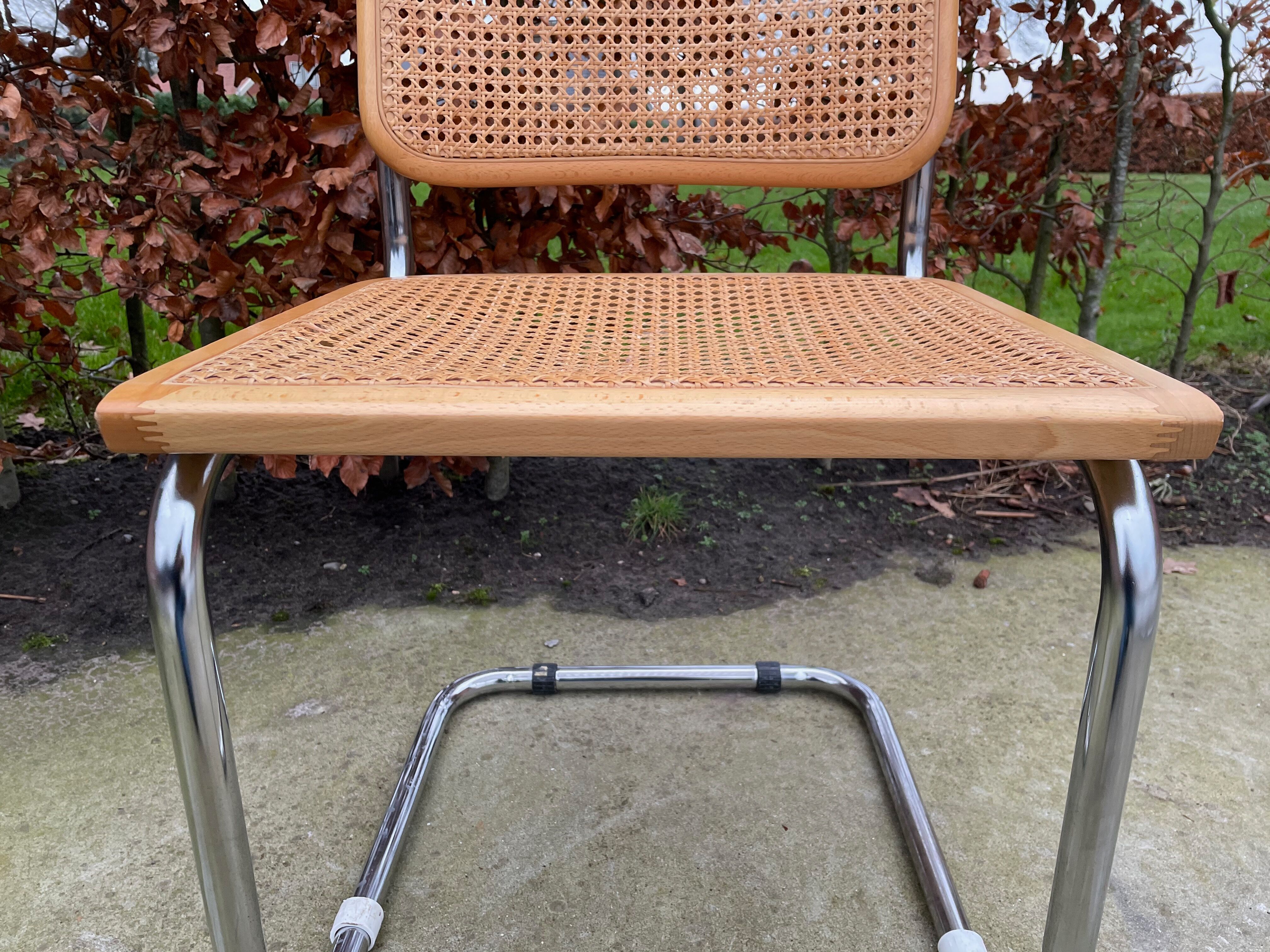 Lot of 4 chairs model Cesca by Marcel Breuer