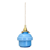 Vintage blue opaline suspension globe