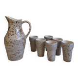 Jug and stoneware cups