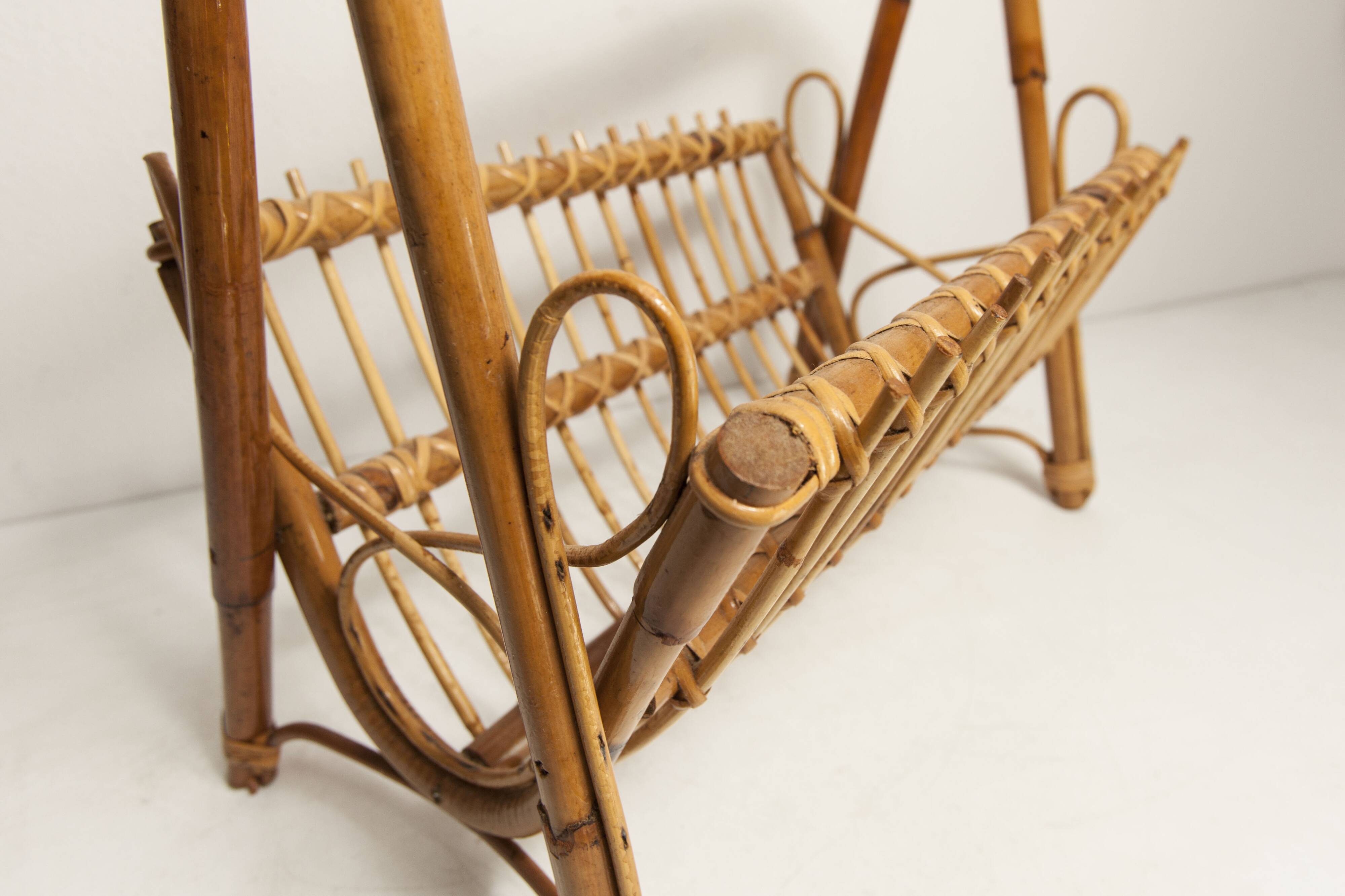 Bamboo magazine rack 1960