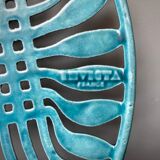 Old flat rest in enamelled cast iron celadon green